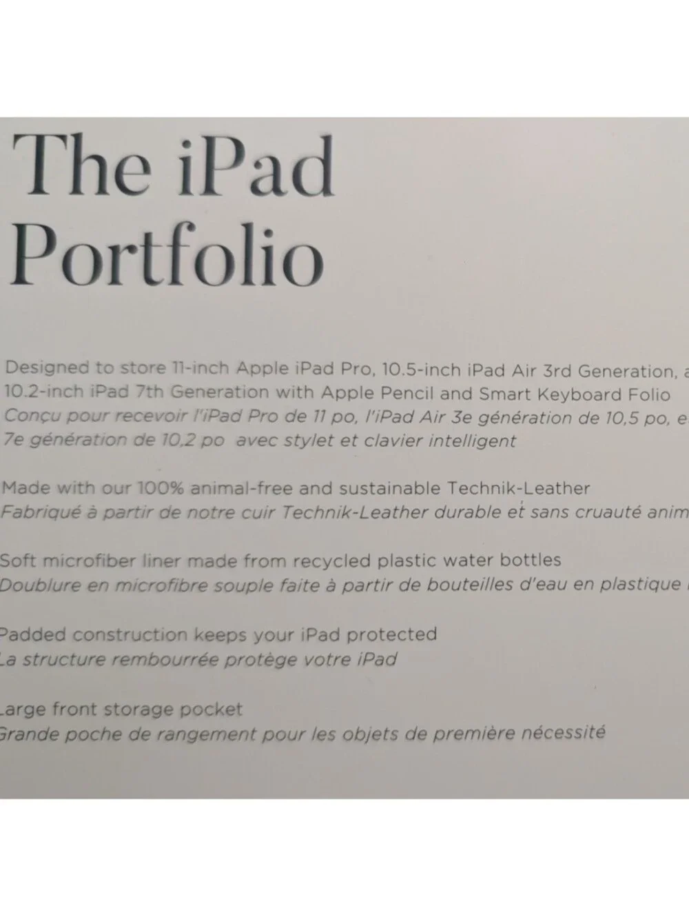 Von Holzhausen The iPad Portfolio in Black NWT